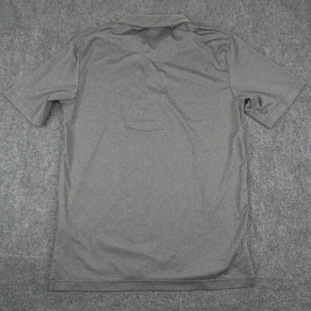 Adidas Golf Polo‎ Shirt Mens Small Gray Heather Performance Short Sleeve Logo
